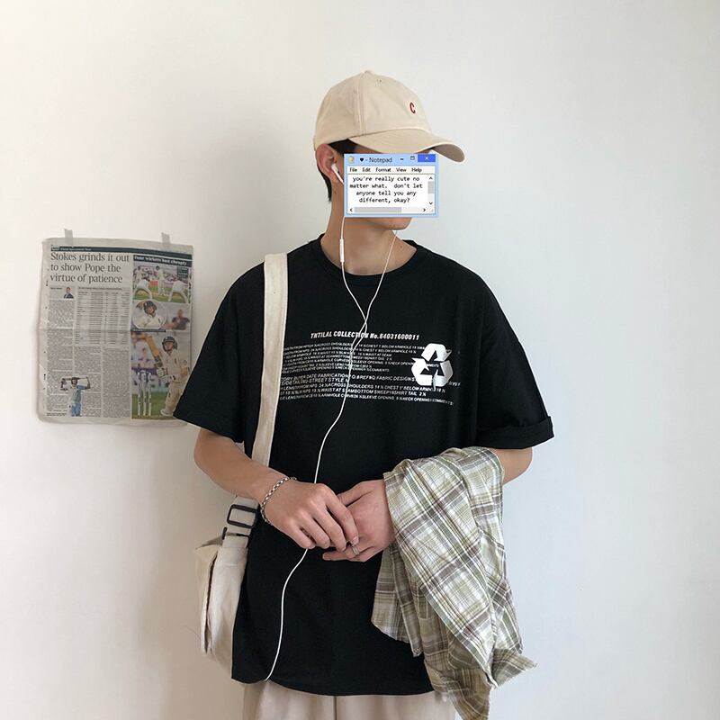 全3色 Tシャツ カットソー プリント カジュアル シンプル