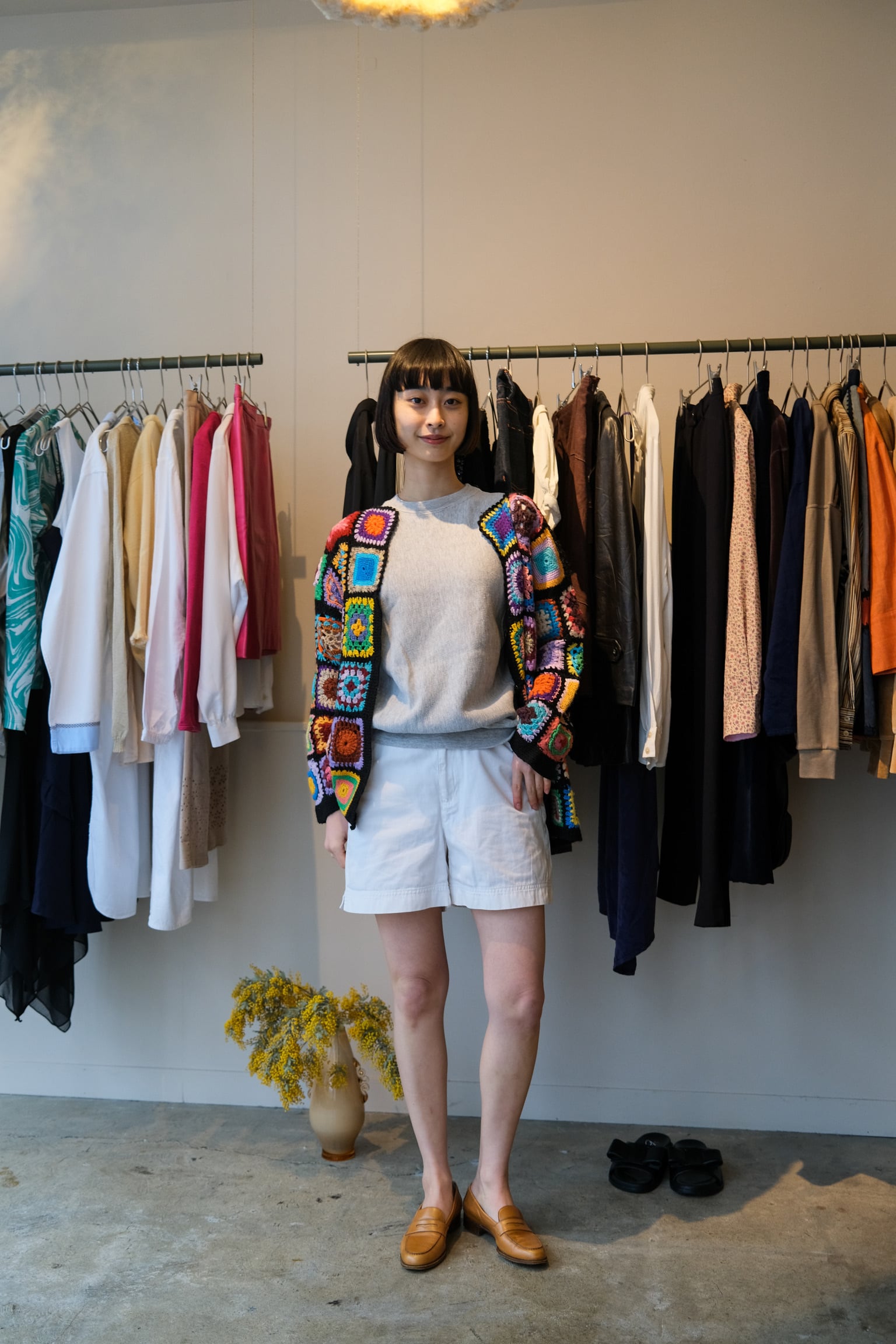 LIZ WEAR JEANS ホワイトデニムショートパンツ