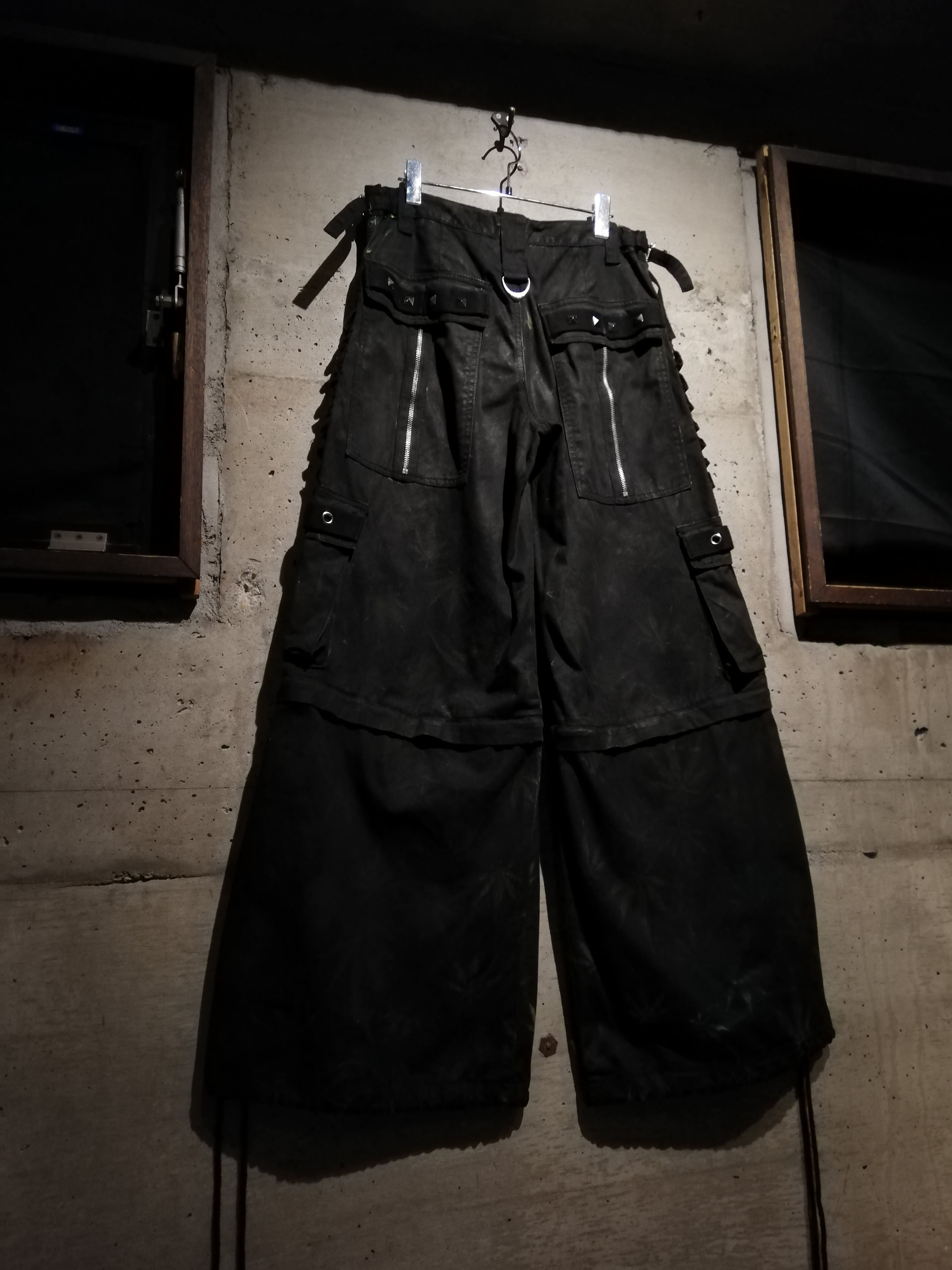 trippen 42 美品　27cm 日本未発売モデル Caka】“TRIPP NYC” “2WAY” Cannabis Pattern Super Wide Bontage Pants