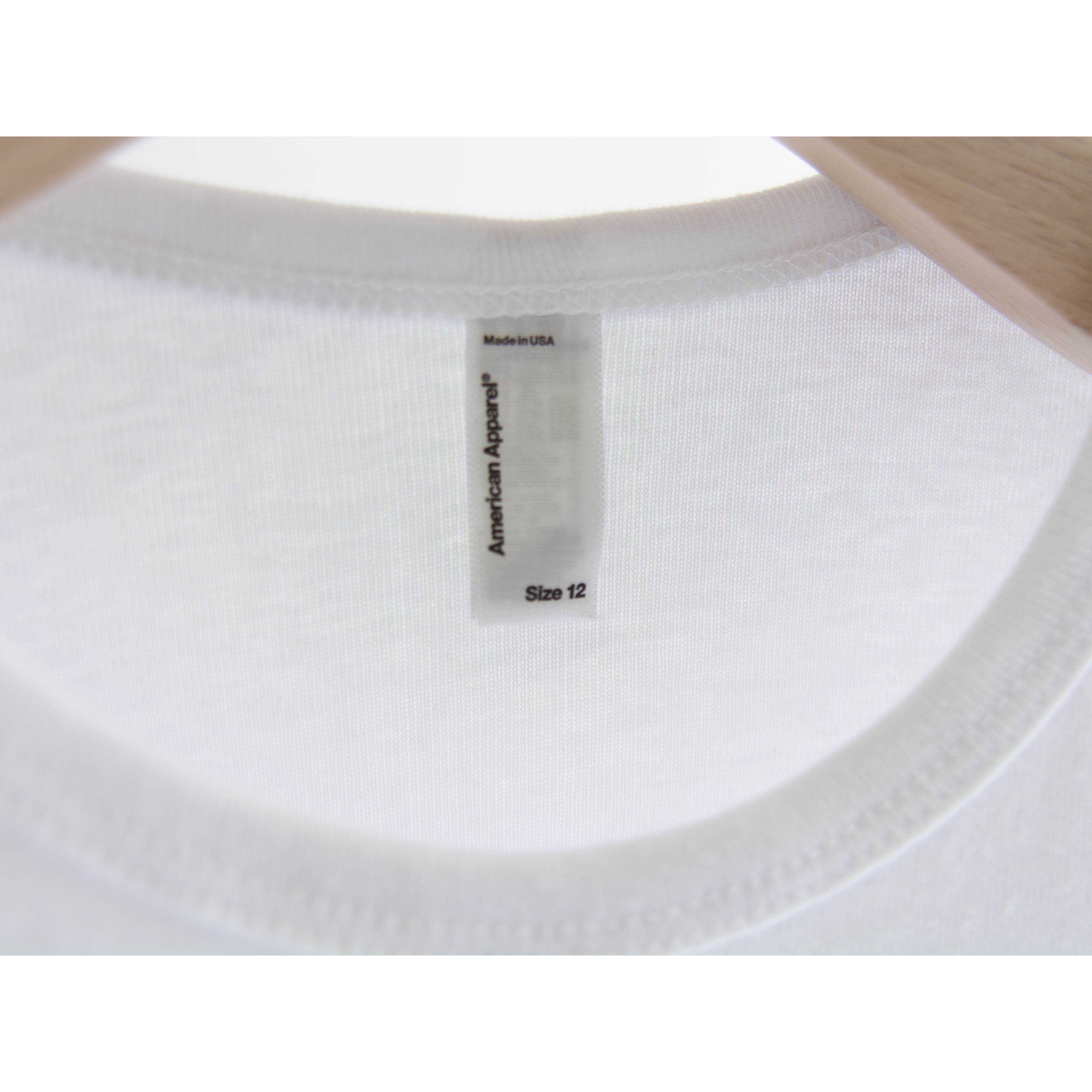 【American Apparel】Made in U.S.A. crew neck T-shirt size12（新品 アメリカンアパレル アメリカ製Tシャツ）11a