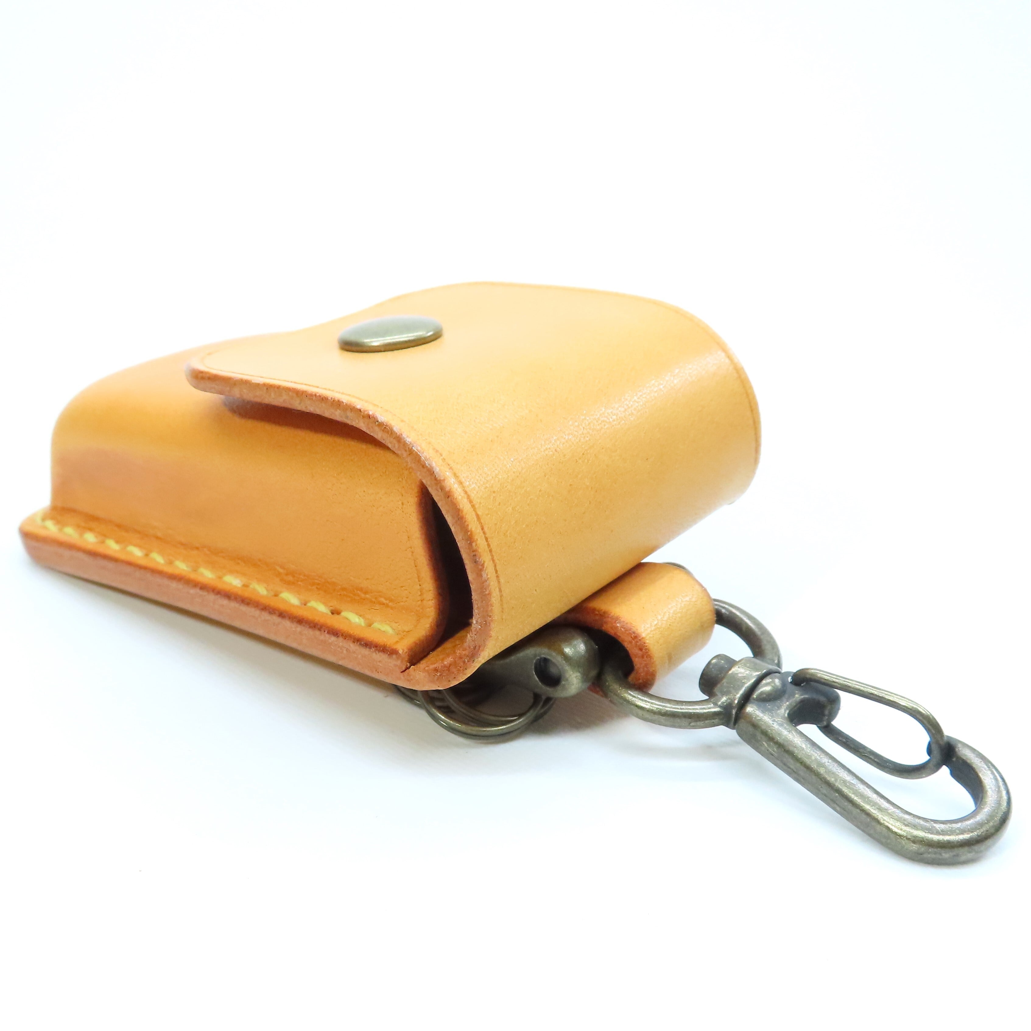 牛ヌメ革・吊下げフック付スマートキーケース（手縫い） | 手作り革