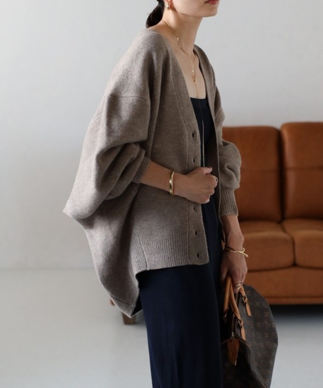 コクーンドルマンニットカーディガン