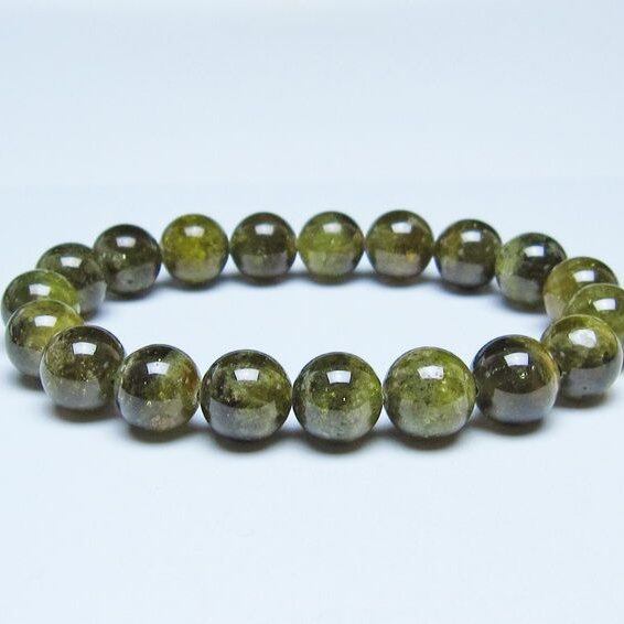 ツァボライト ブレスレット 10mm 一点物 メール便可 111-49724