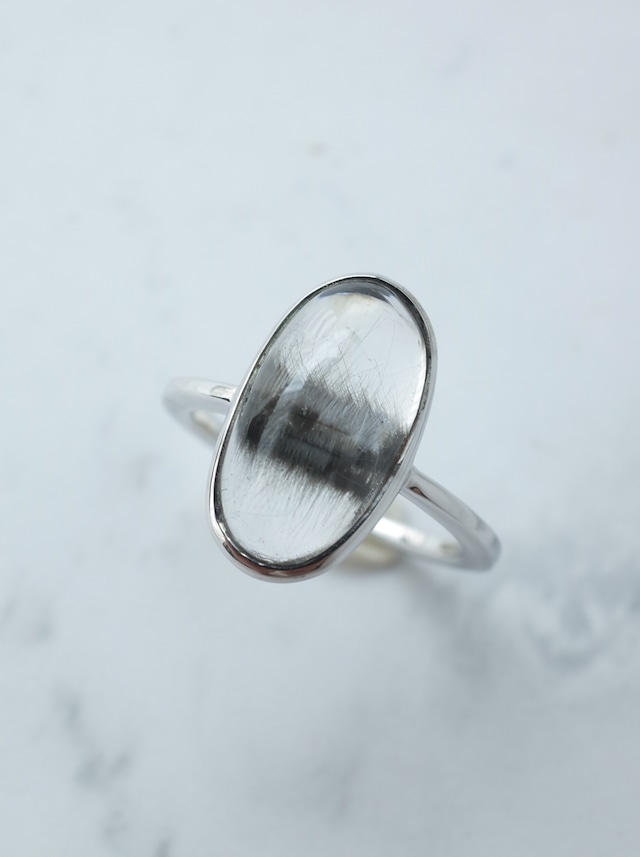 Platinum Rutilated Quartz Ring -1