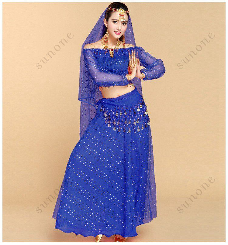 ベリーダンス衣装 ダンス衣装 4点セット アラジン ベリーダンスセット