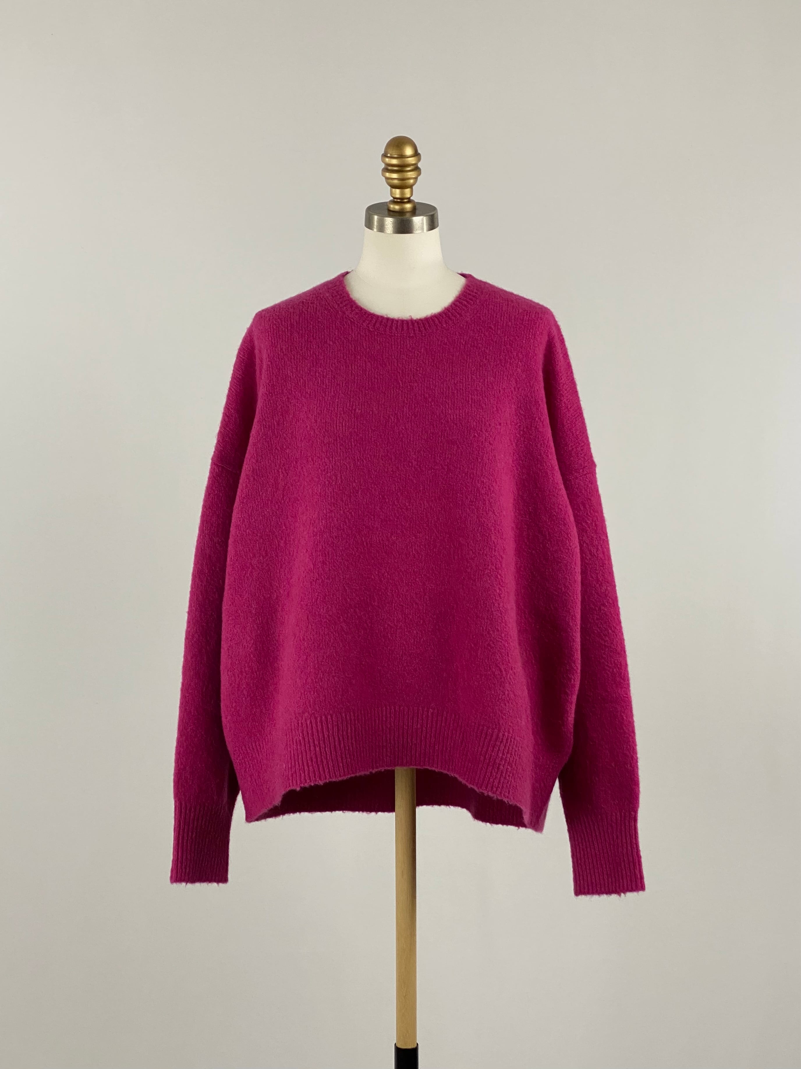 ブークレウールワイドシルエットプルオーバー|ピンク|Maglia Plus