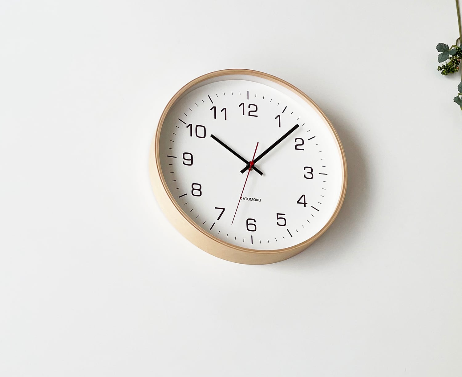KATOMOKU plywood clock km-61N ナチュラル 掛け時計 加藤木工株式会社 online shop