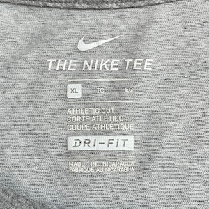 【NIKE】レスリング プリント ロンT ロングTシャツ 長袖Tシャツ X-LARGE ビッグサイズ DRI-FIT ナイキ スウッシュ グレー US古着