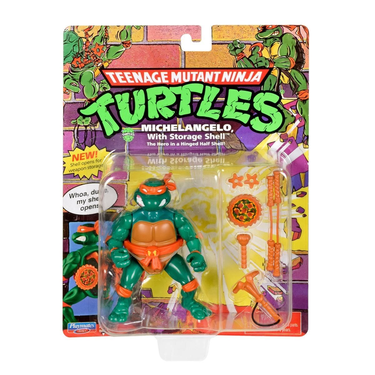 プレイメイツ タートルズ TMNT ストレージシェル ミケランジェロ 