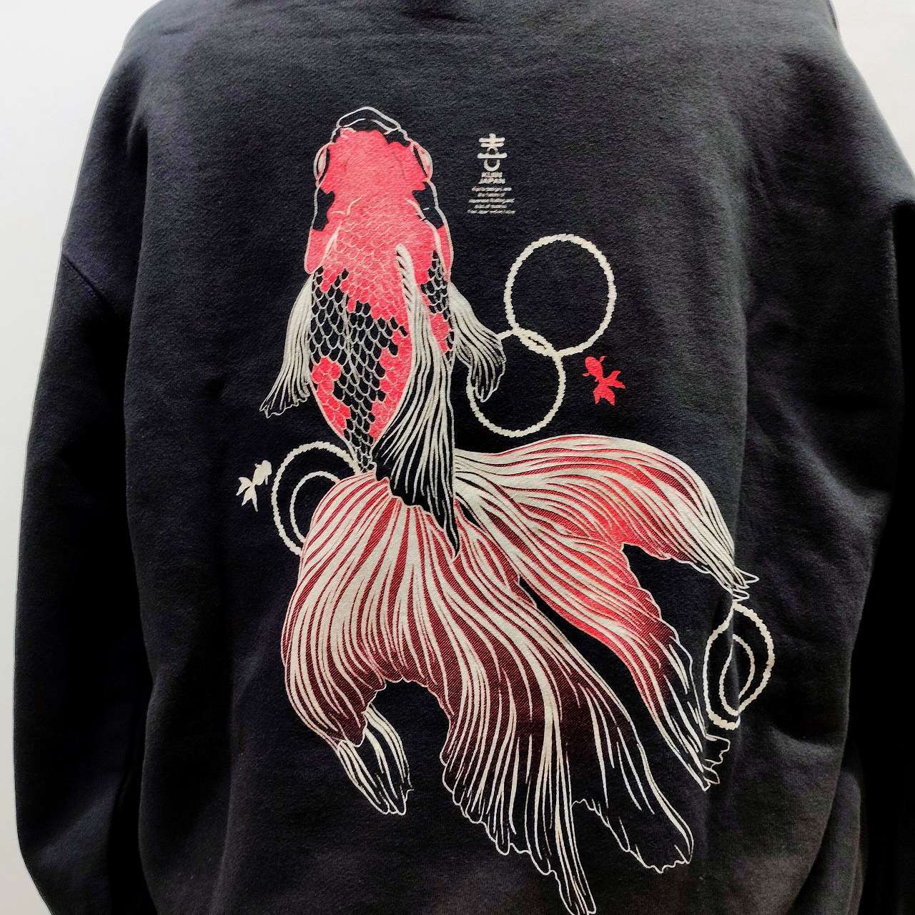 kijin 金魚プリント パーカー 黒 XXL サイズ | あさひや木更津