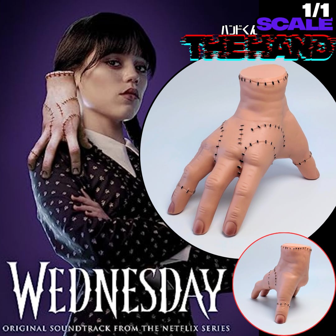 【 The Addams Family / アダムスファミリー / Wednesday / ウェンズデー  】 The HAND ( ハンドくん )1/1  ラバーフィギュア 〚アメリカン雑貨 アメトイ〛
