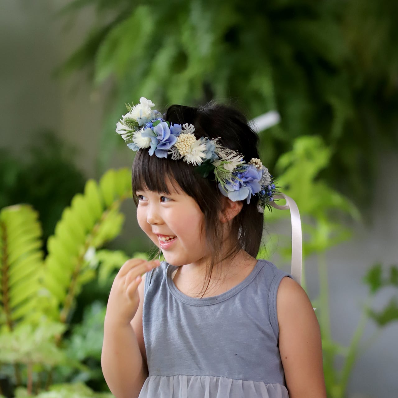 ずコメント ボリューム プリザーブドフラワー 花かんむり ビックリ