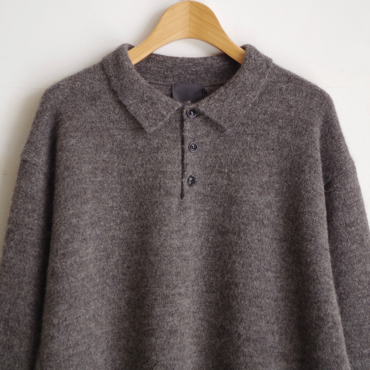 comm.arch. Alpaca Wool Smooth Knitted Polo