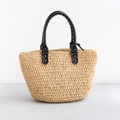 バレンシアガ パニエXS ラフィア ショルダーバッグ