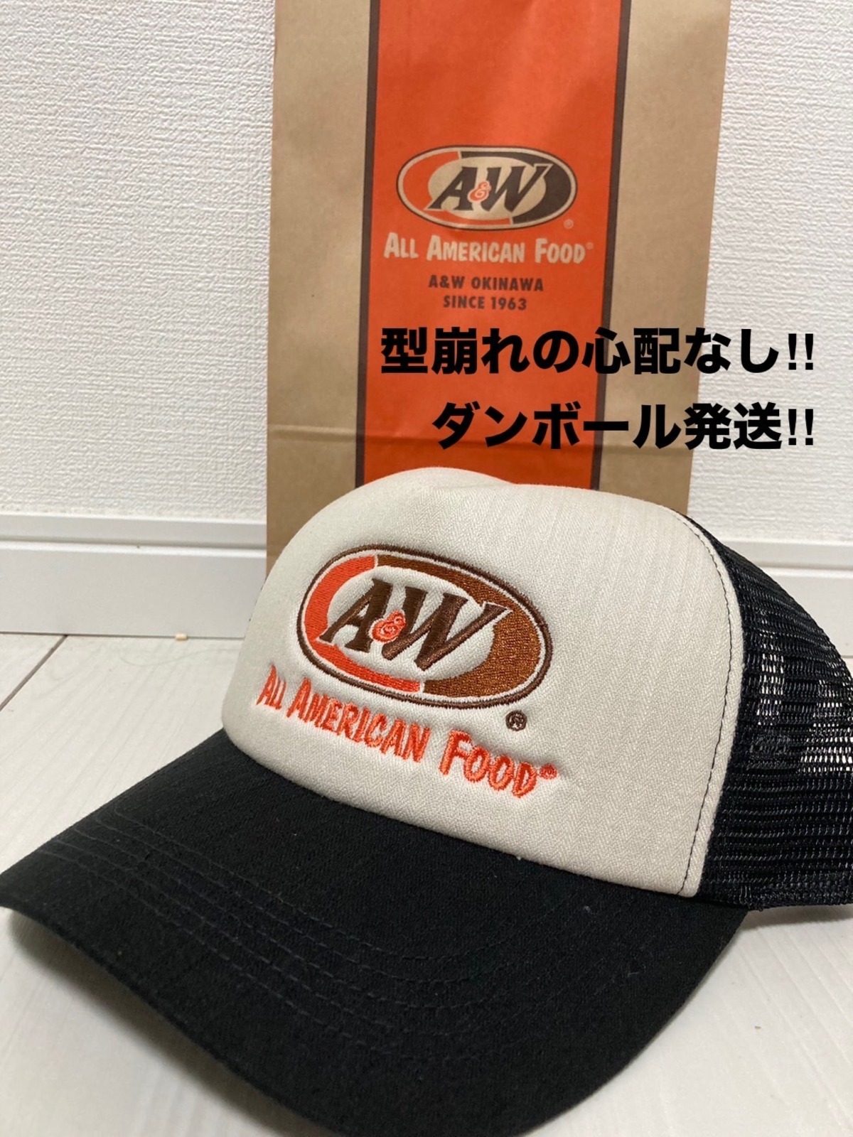 品薄 A&W 沖縄 メッシュキャップ 黒 エンダー | 美ら海store