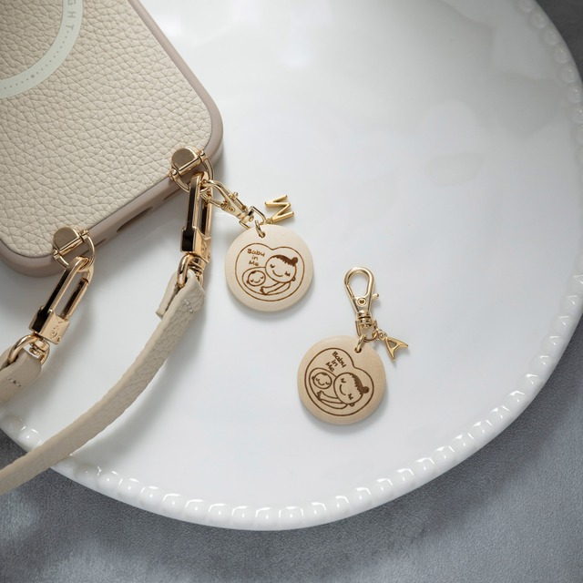 木製 マタニティマーク【ミニ：2.5cm】｜イニシャルチャーム