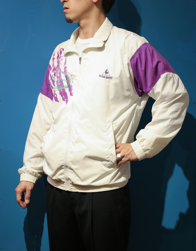 le coq sportfit asymmetry print jacket