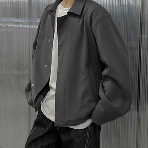 ラペルグレーシンプルブルゾン　MT0080410