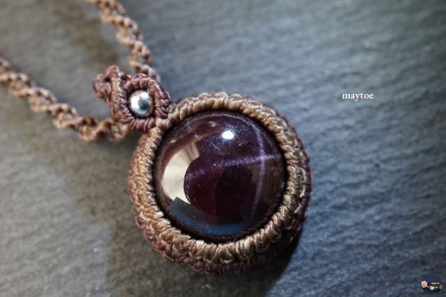 4条スター入り☆スターガーネットのマクラメネックレス