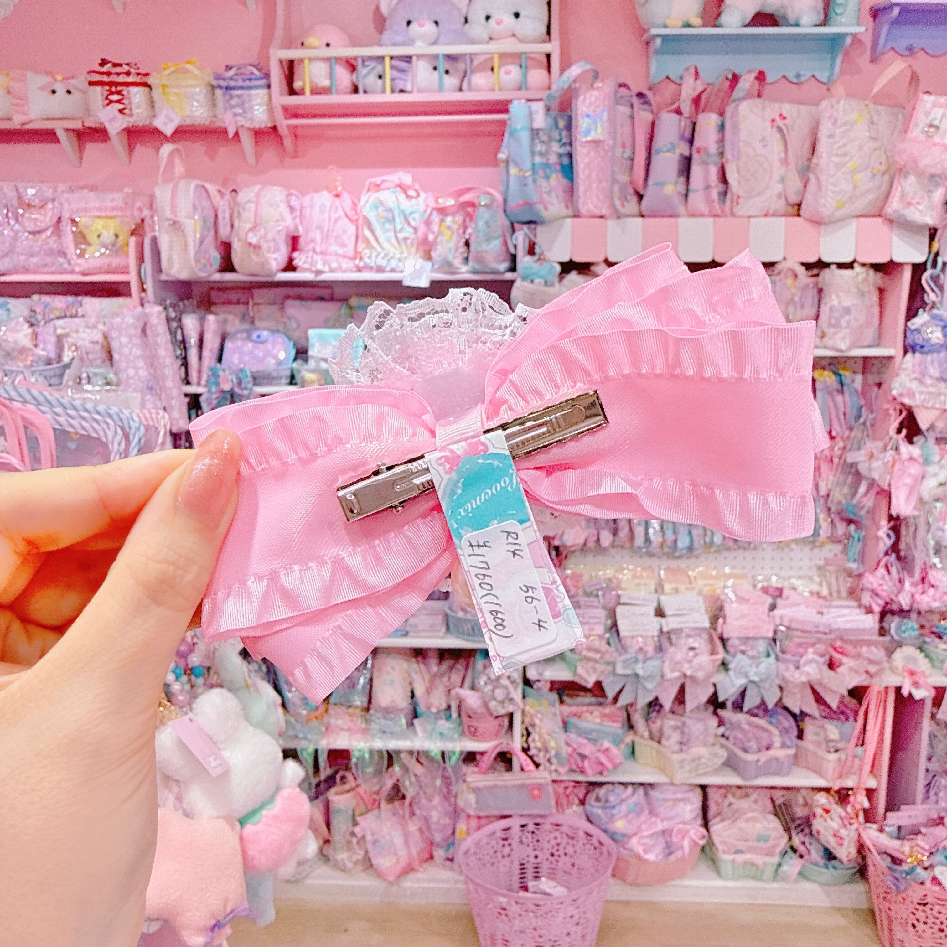 【R14】56-4チュールリボンヘアクリップ