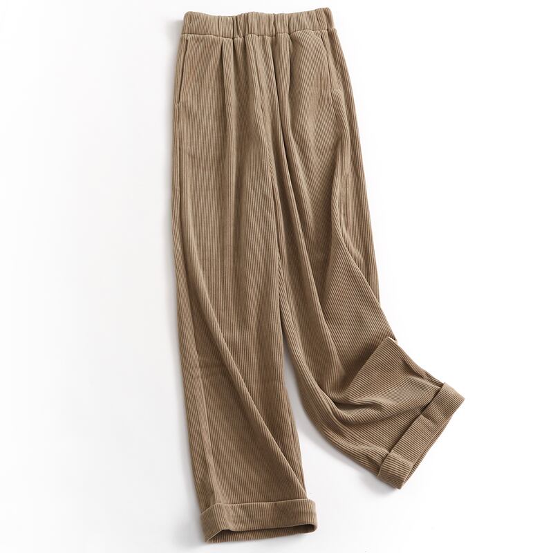wide straight corduroy pants BO0238