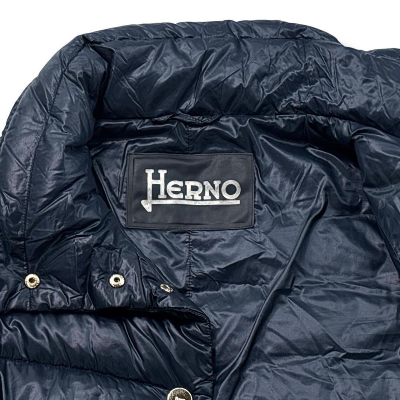 【美品】HERNO ヘルノ ダウンコート ネイビー 40 L PI0331D | COCO vendange Store