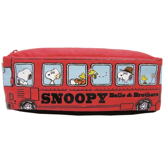スヌーピーバス型ポーチ レッド(2504048)
