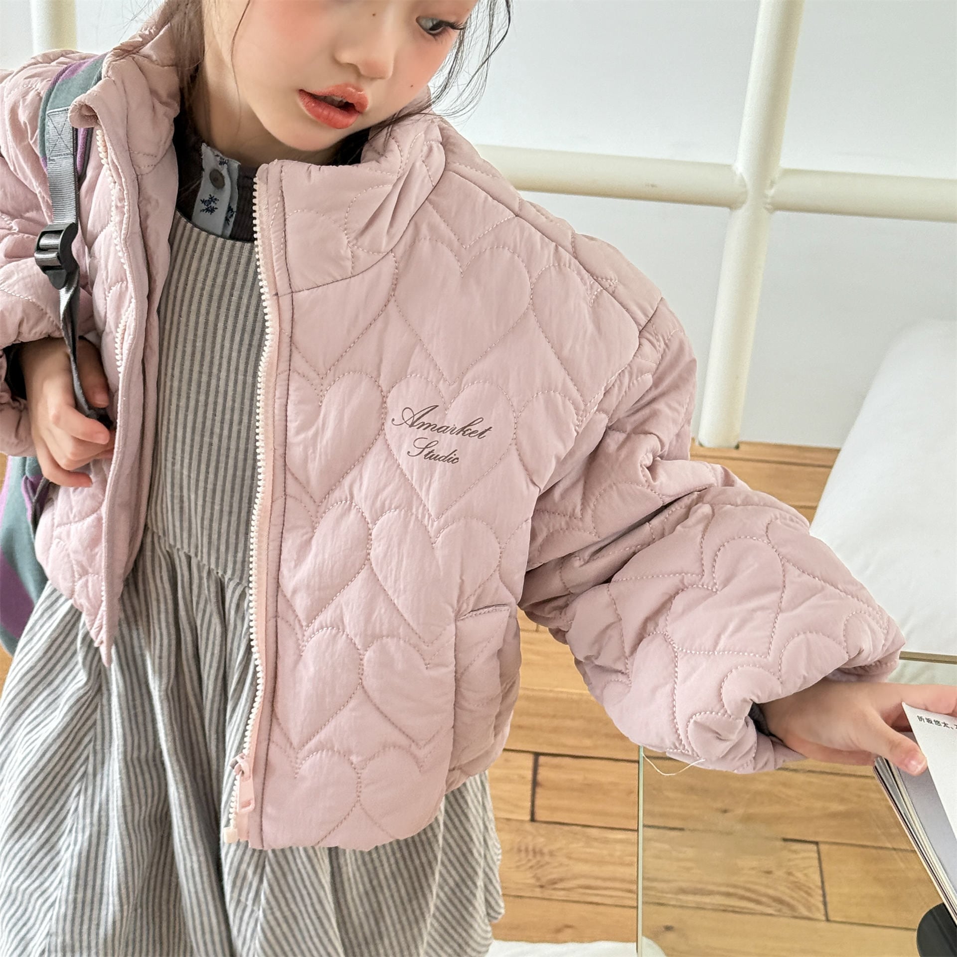 ハートキルティングショート丈アウター