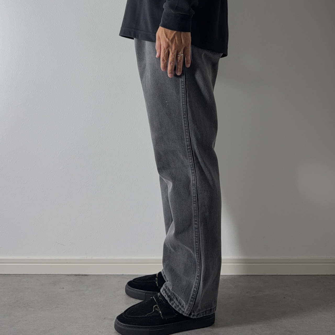 80s RUSTLER yarn dyed gray denim "made in USA" [W36L28.5相当] 古着 - 16