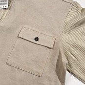 新品 タグ付き G-stage ジーステージ ハーフジップ プルオーバー M/ライトベージュ系 メンズ　