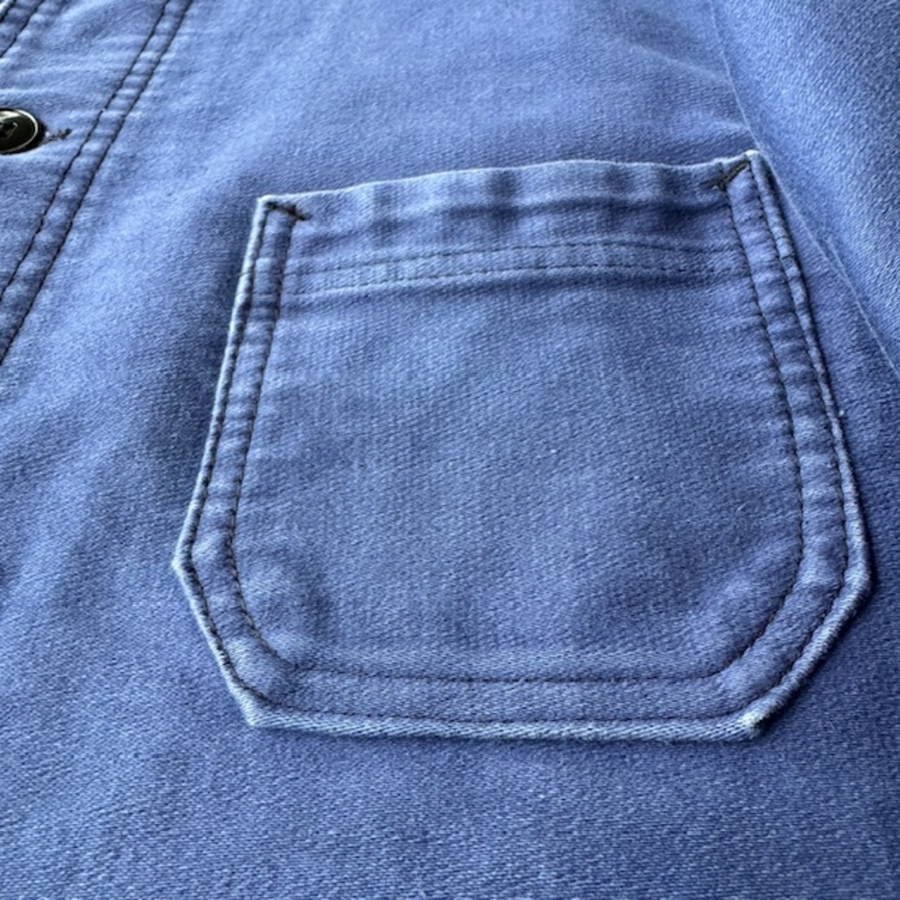 French モールスキンジャケット インクブルー 刺繍タグ 50s 画像9