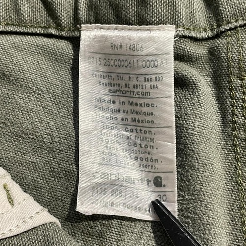 モスグリーン ダブルニー Carhartt B136 MOS 34×30 詳細写真12