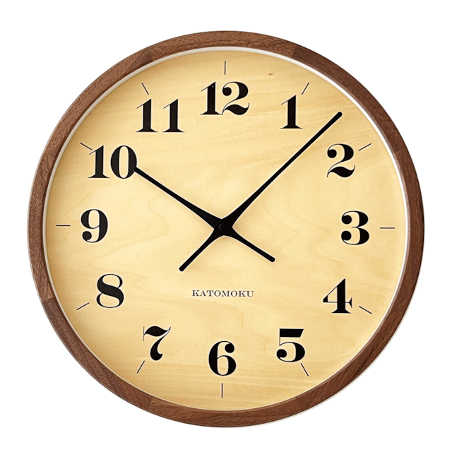KATOMOKU plywood clock 19 km-111BL ブラック