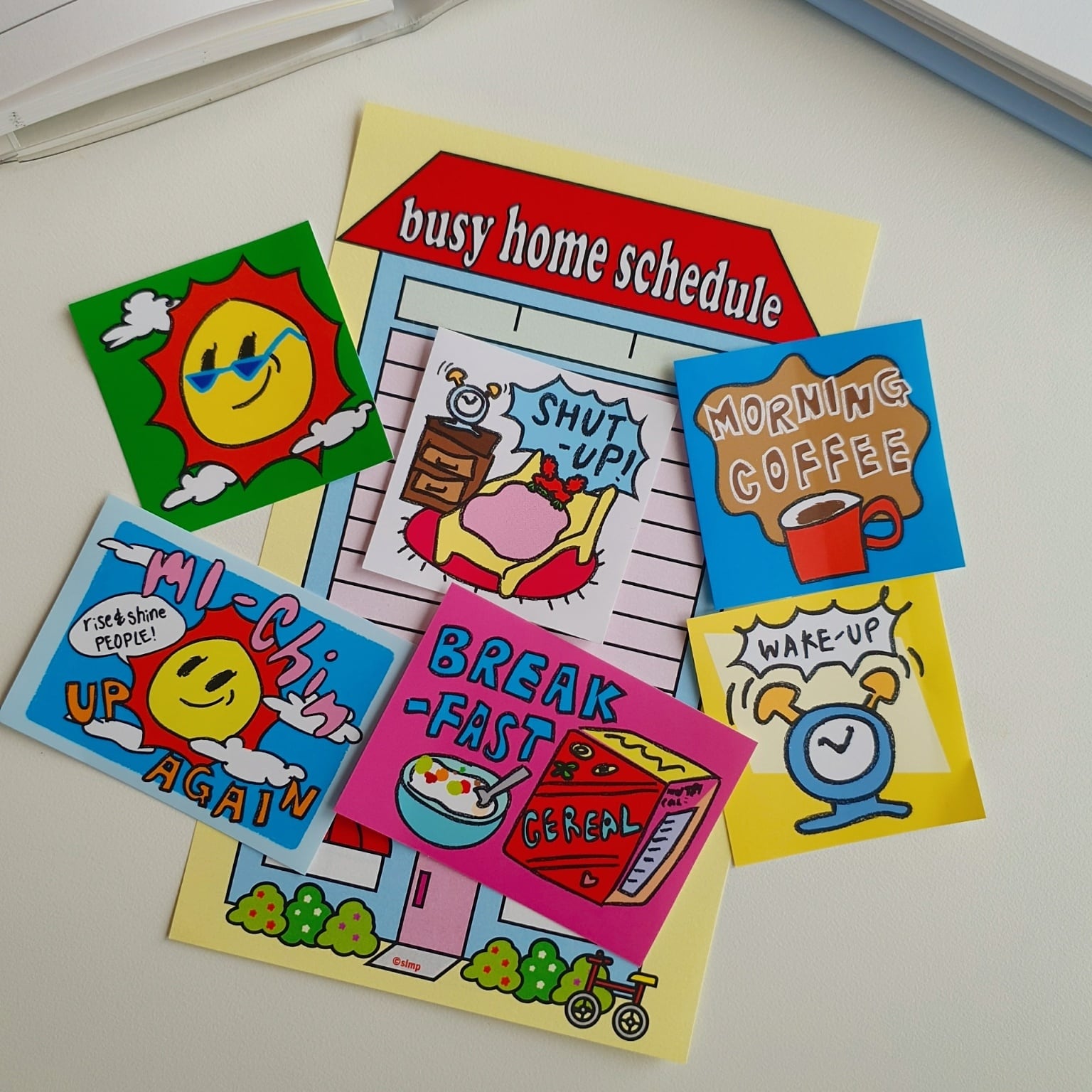 simp】ステッカーパック GOOD MORNING YALL | 韓国文具・雑貨