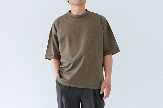 HIGH GAUGE MARSERIZE JERSEY - DROP SHOULDER TEE : ハイゲージマーゼライズ天竺 - ドロップショルダーTEE【日本製】