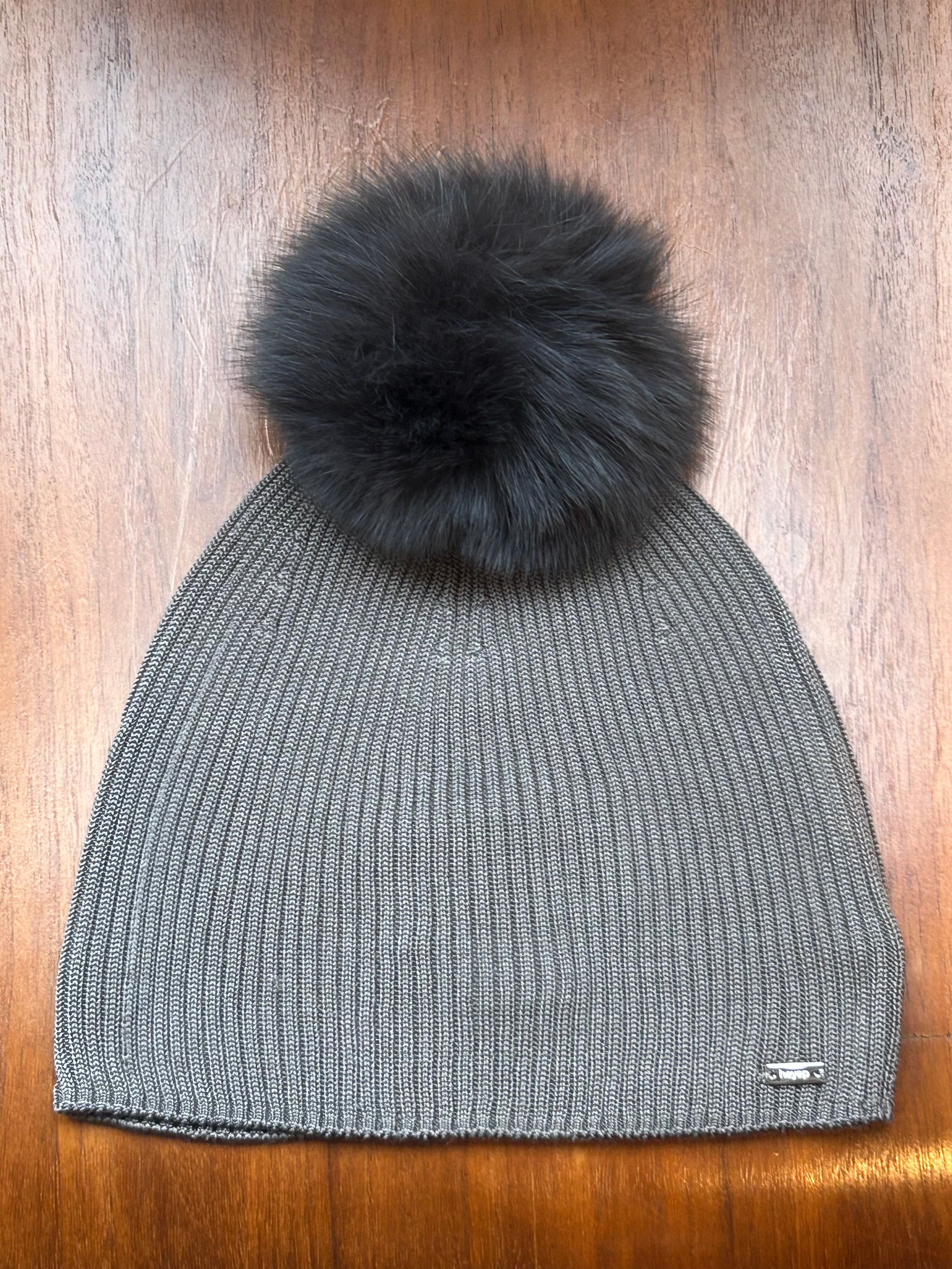 HEYEP fox fur silk beanie | AAR