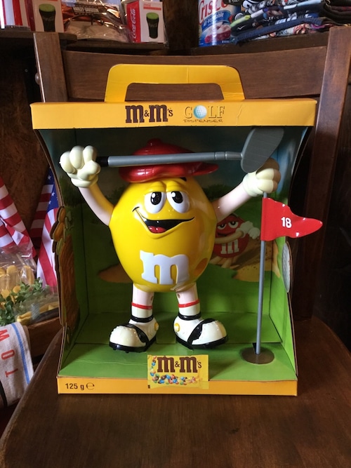m&m's dispenser yellow
