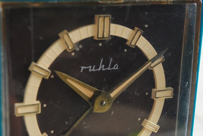 旧東ドイツ製 ヴィンテージ RUHLA 手巻き 目覚まし時計 ゼンマイ式