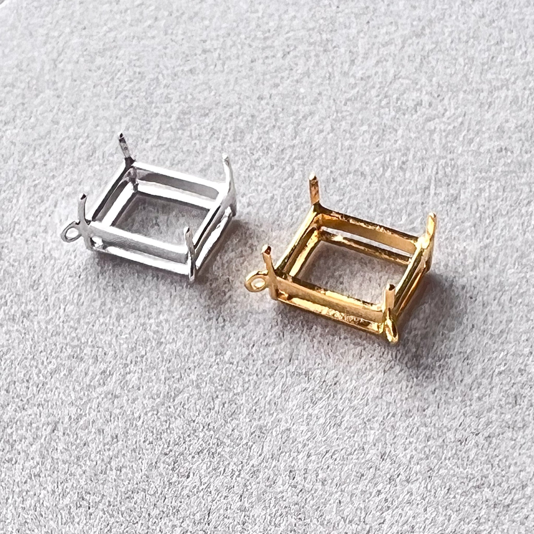 Silver925 ネックレストップ空枠 オクタゴン 10×8mm 横型 1個 Silver925 ネックレストップ空枠 オクタゴン 10×8mm 横型 1個