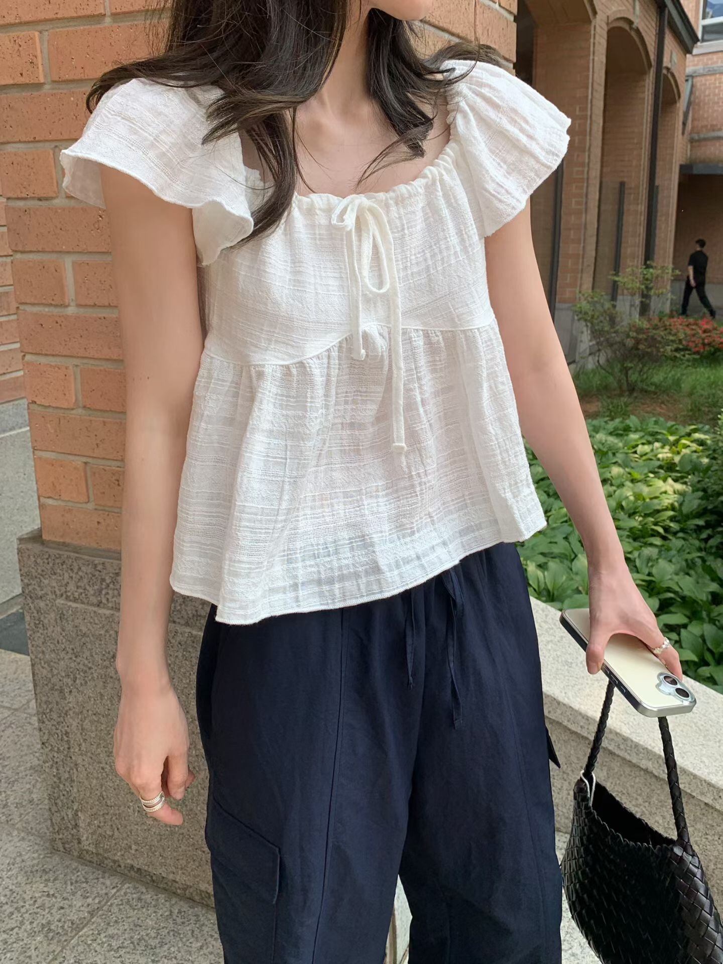(予約)mellounge / Flow Wing Blouse