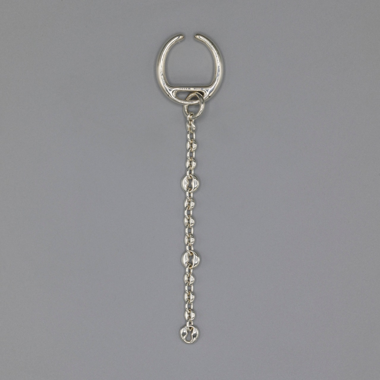 8hole ear cuff Single  Silver