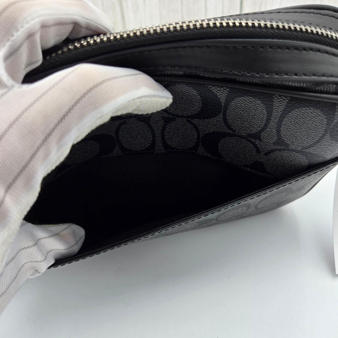 メンズ COACH ショルダーバッグ シグネチャー クロスボディ ブラック