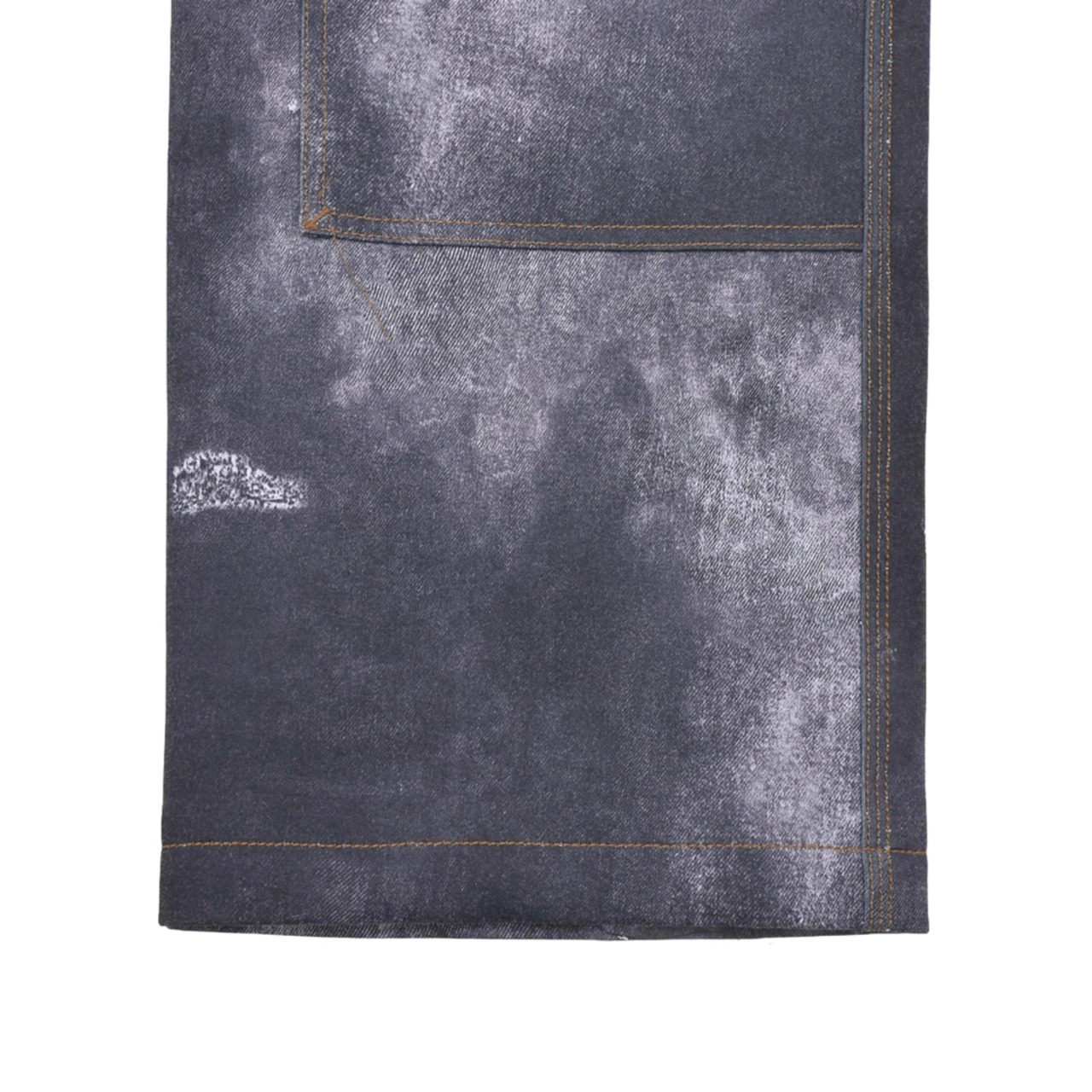 【WE11DONE】BLACK MENS TROMPE L'OEIL DENIM CARPENTER - 9