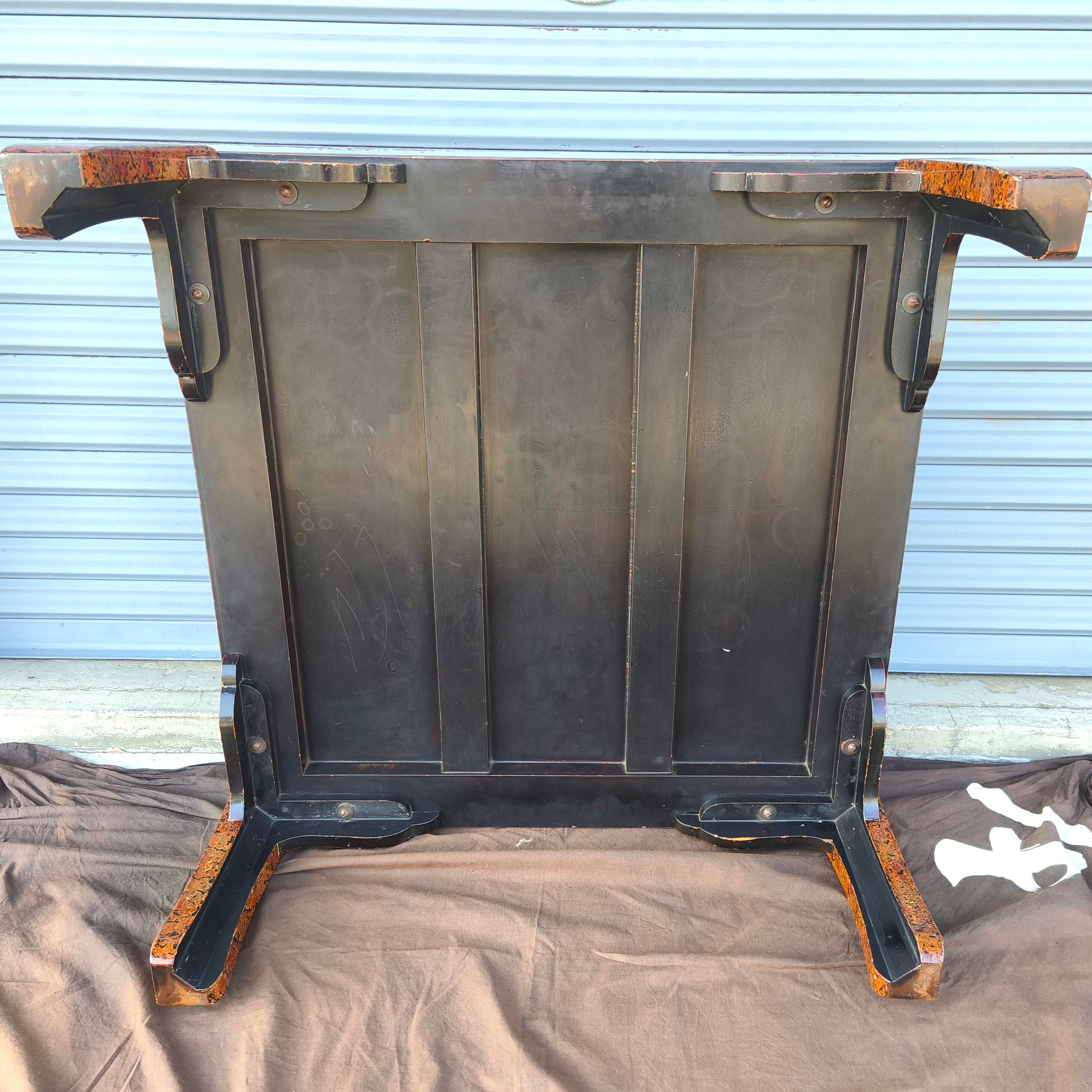 津軽塗（唐塗）バカ塗り・座卓・テーブル・伝統工芸・No.230801-90