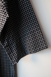 Micro graph check midi dress