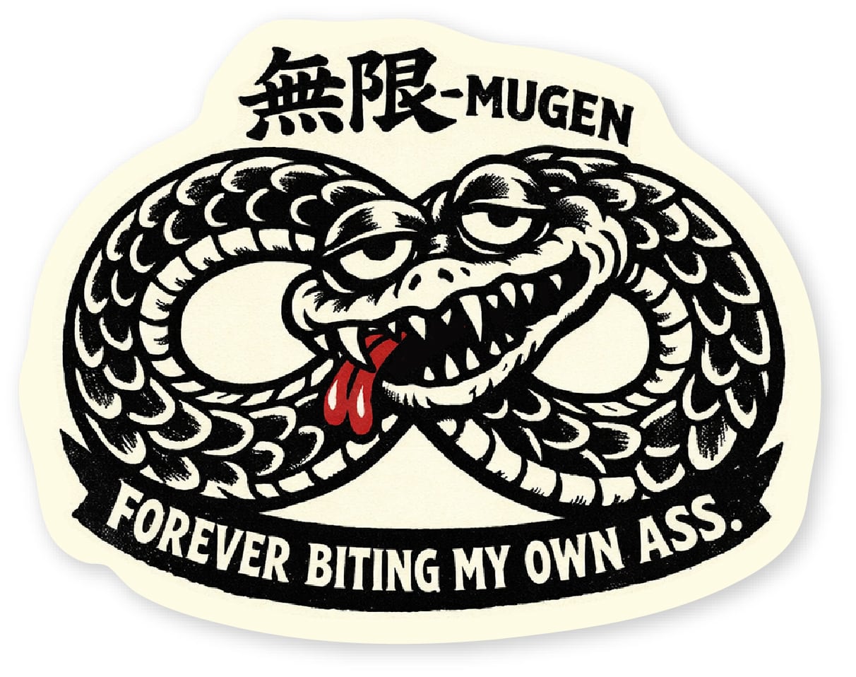 ステッカー 工具箱 防水 動物｜MUGEN LOOP 蛇 | Garrett Motors