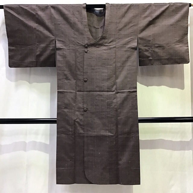 正絹・紬コート・紫地・無地・和装・No.200701-0642・梱包サイズ60