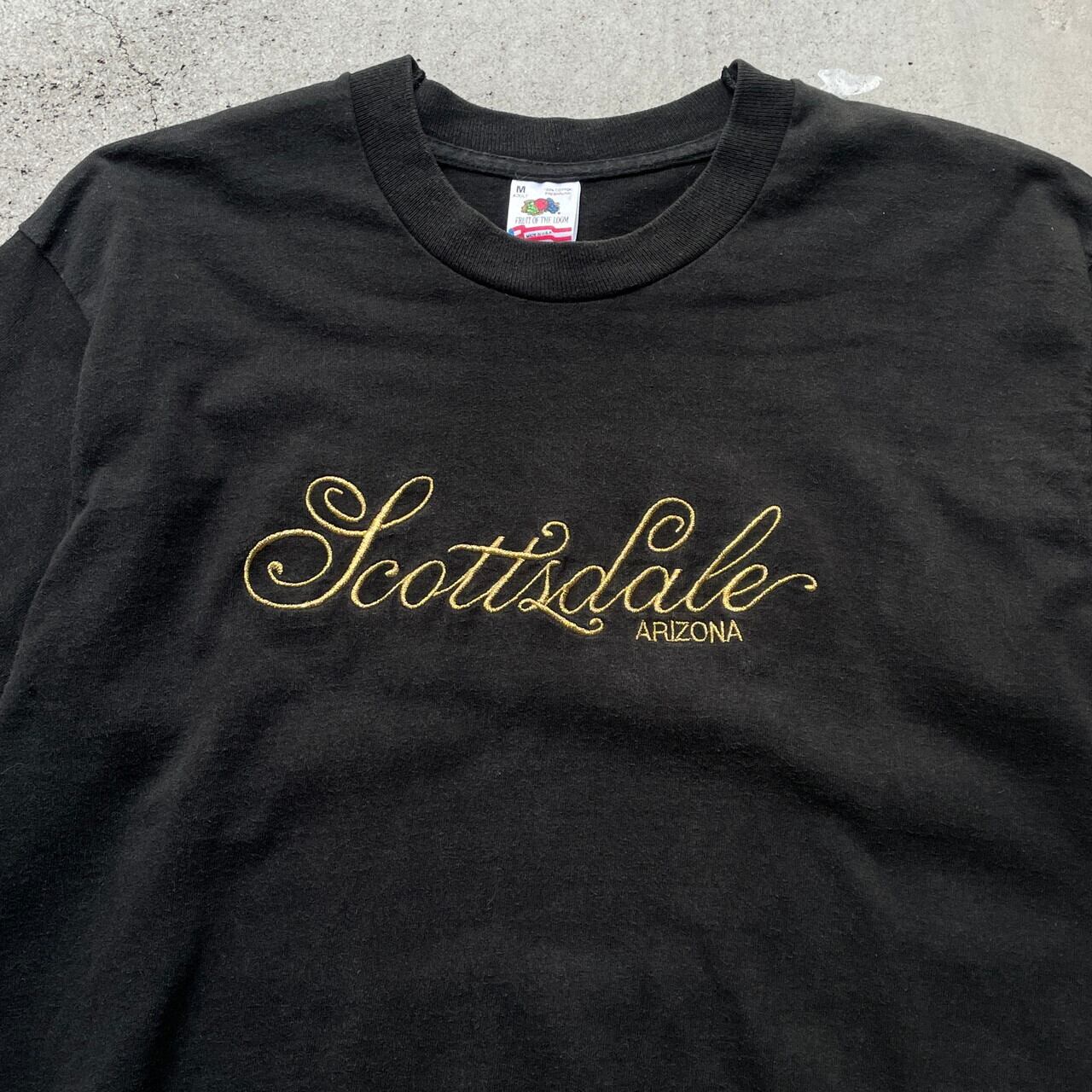 USA製 90年代 Scottsdale ARIZONA スーベニア 金刺繍ロゴ Tシャツ