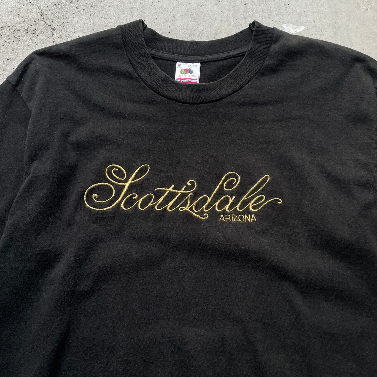 USA製 90年代 Scottsdale ARIZONA スーベニア 金刺繍ロゴ Tシャツ メンズM 古着 90s ヴィンテージ ビンテージ ブラック  黒 シングルステッチ【Tシャツ】【FSS2308-50b】 | cave 古着屋【公式】古着通販サイト powered by BASE