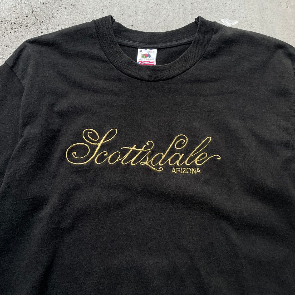 USA製 90年代 Scottsdale ARIZONA スーベニア 金刺繍ロゴ Tシャツ 